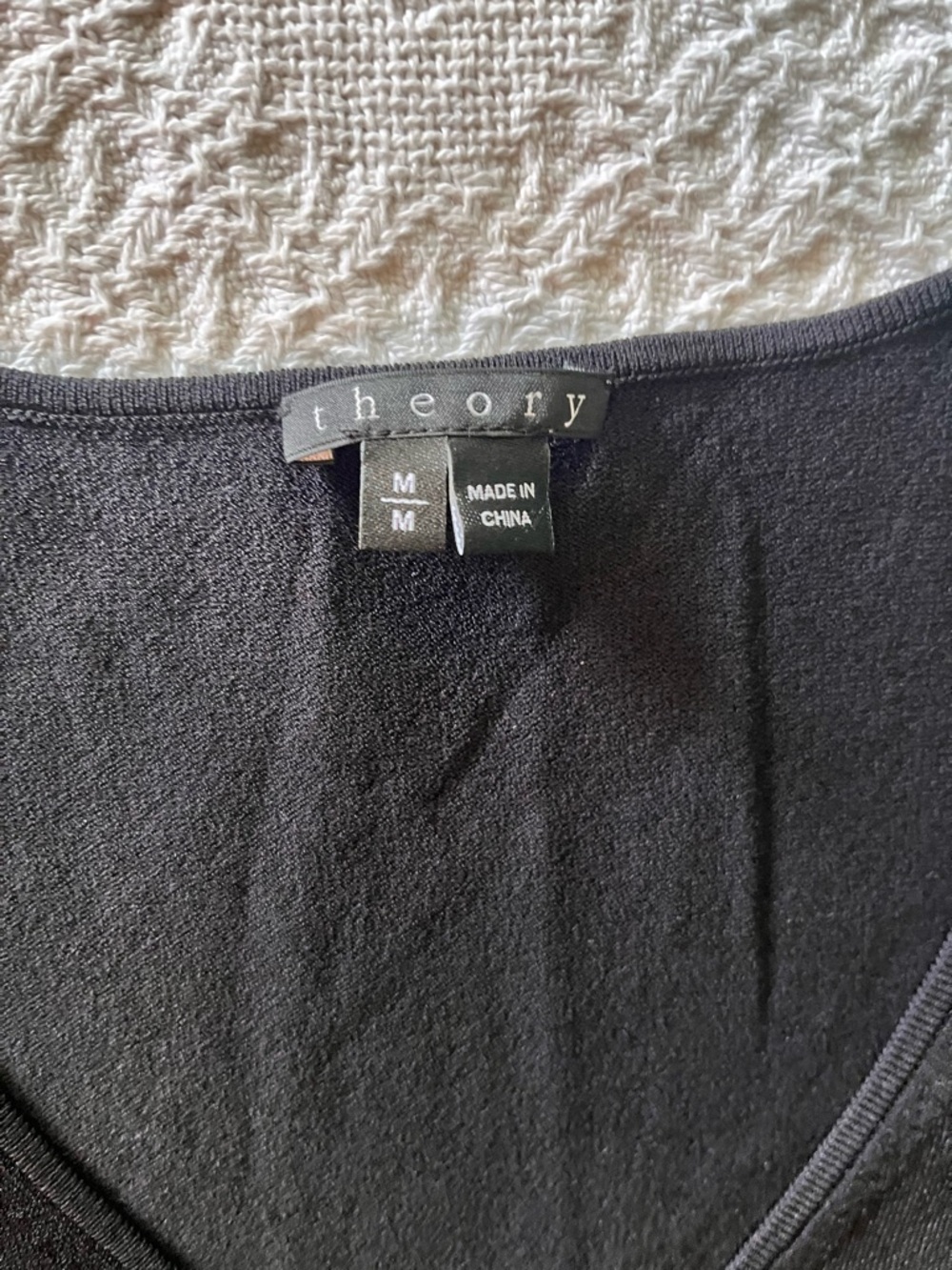 Theory V-neck Mini Dress Little Black Dress Style JuliaLynn Ventura size M - Picture 5 of 11